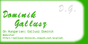 dominik gallusz business card